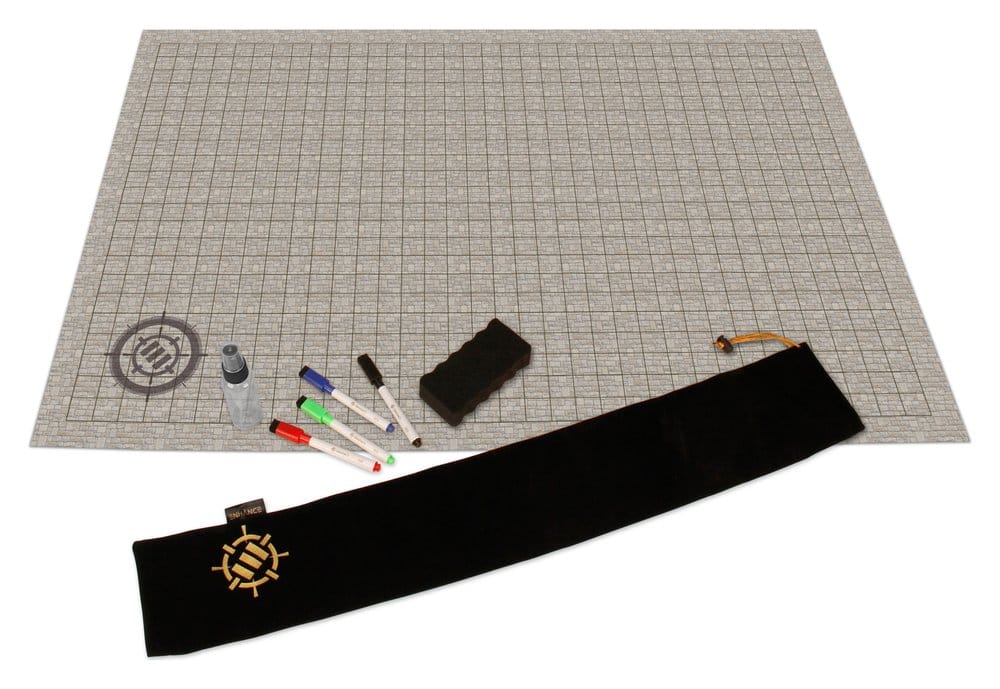 Enhance Tabletop Grid Mat Campaign Kit DnD beige