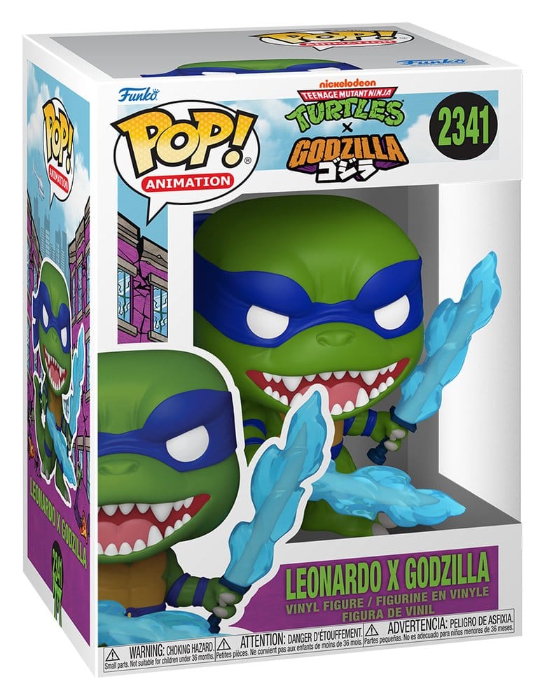 Godzilla x Turtles POP! Animation Vinyl Figure Leonardo X Godzilla 9 cm