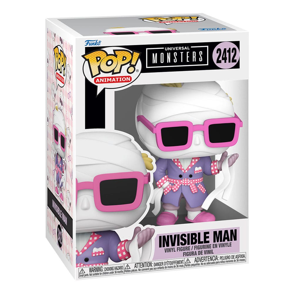 Universal Monsters POP! Animation Vinyl Figures Invisible Man with Chase 9 cm Assortment (6)