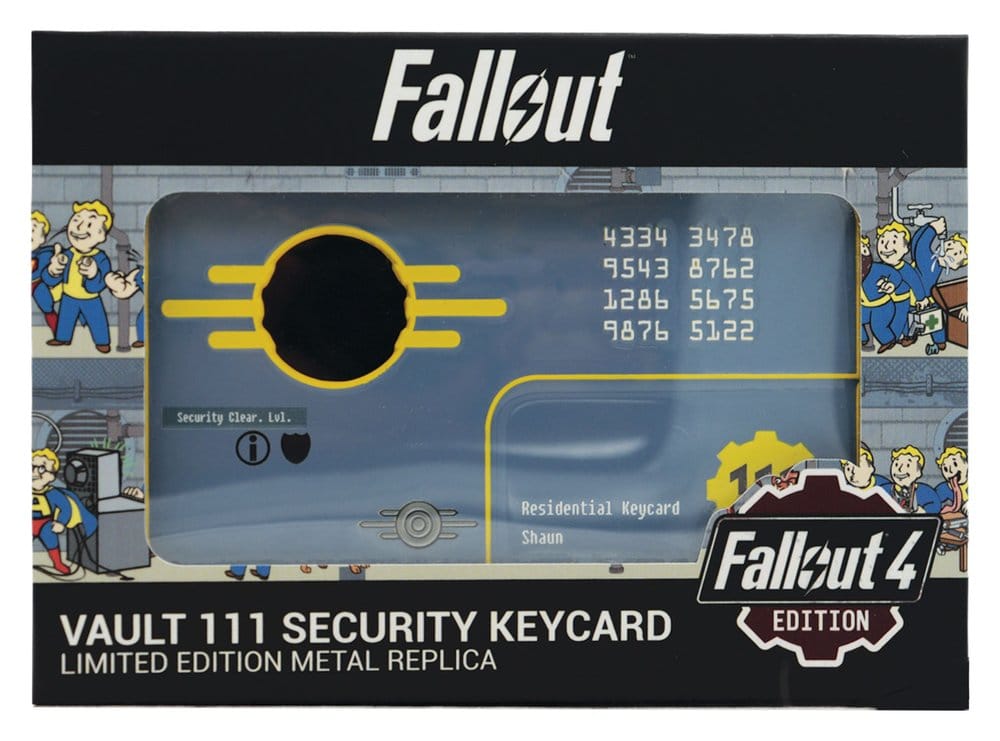 Fallout Replica Security Keycard Vault 111 Limited Edition 11 cm