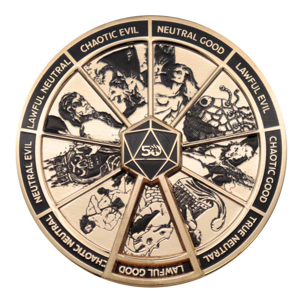 Dungeons & Dragons Pin Badge Alignment Spinner Coloured Limited Edition