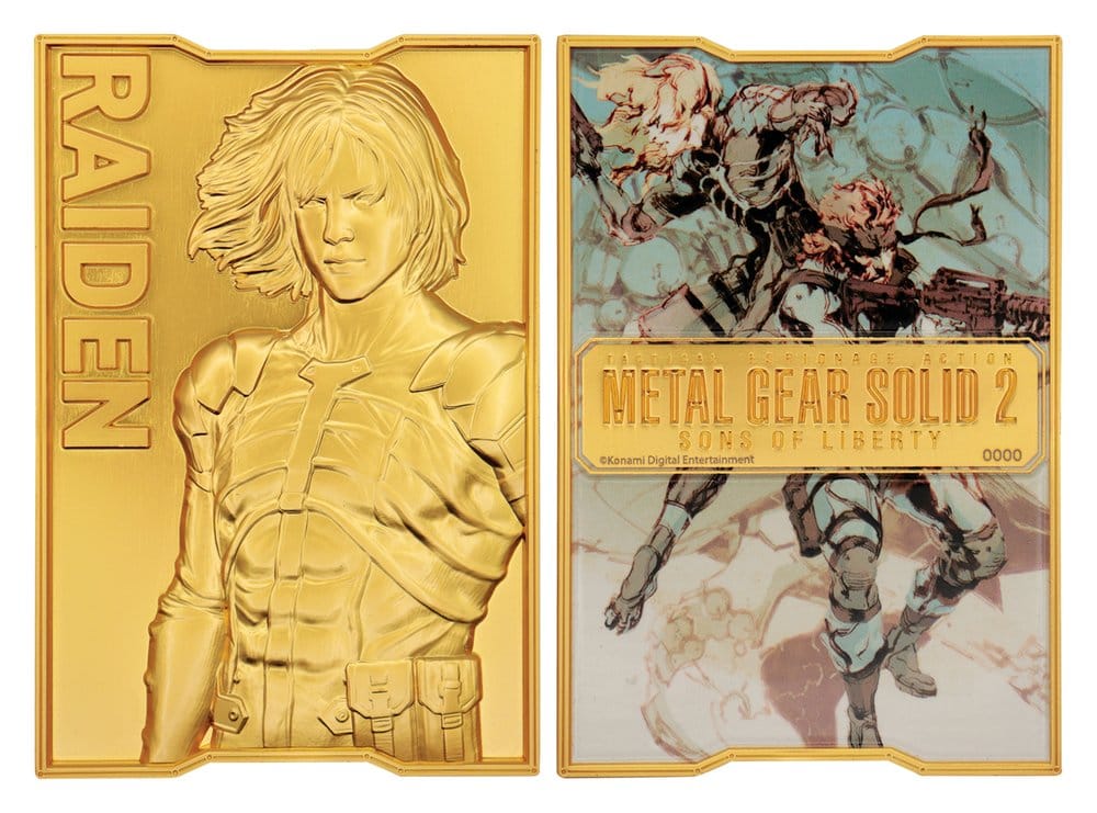 Metal Gear Solid 2 Ingot Raiden 24k Gold Plated Limited Edition