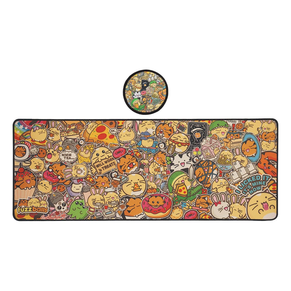 Fuzzballs Desk Pad & Coaster Set