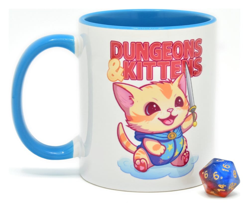 Glassstaff Gift Set Mug & Dice D20 Dungeons & Kittens
