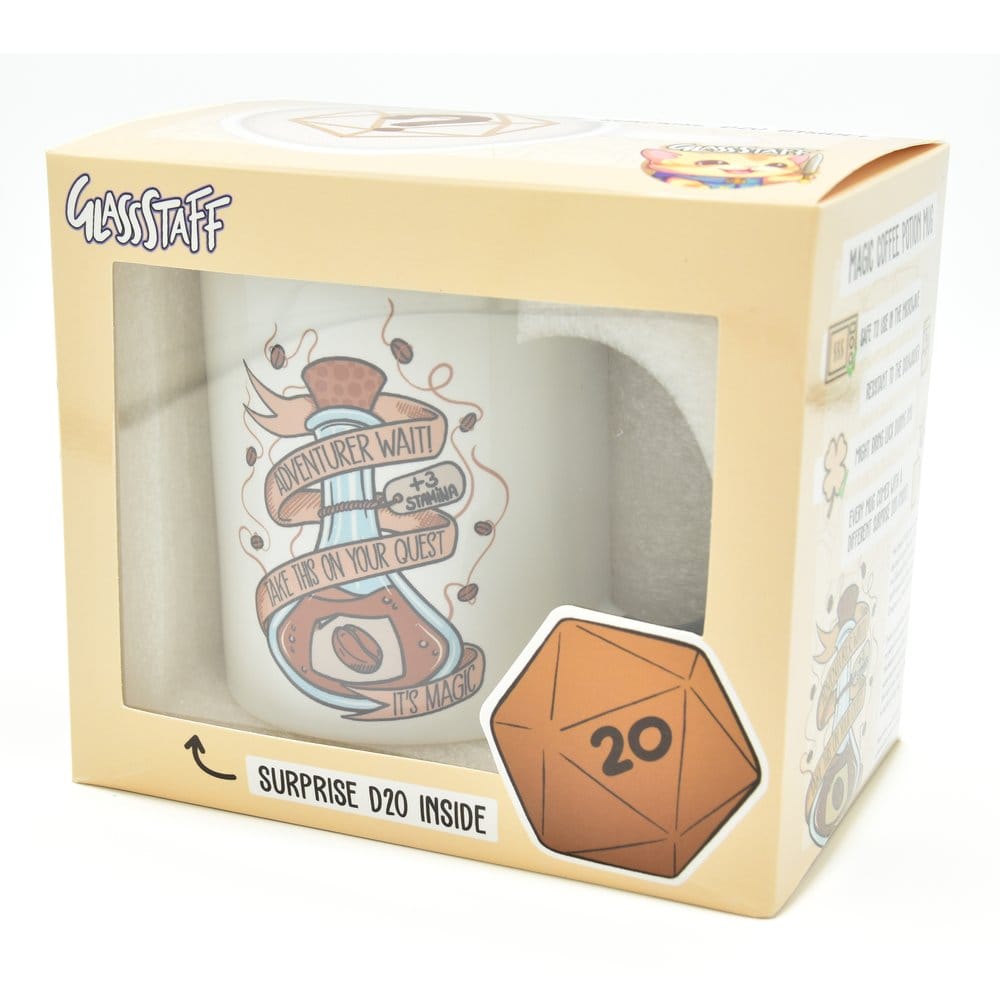 Glassstaff Gift Set Mug & Dice D20 Coffee Potion