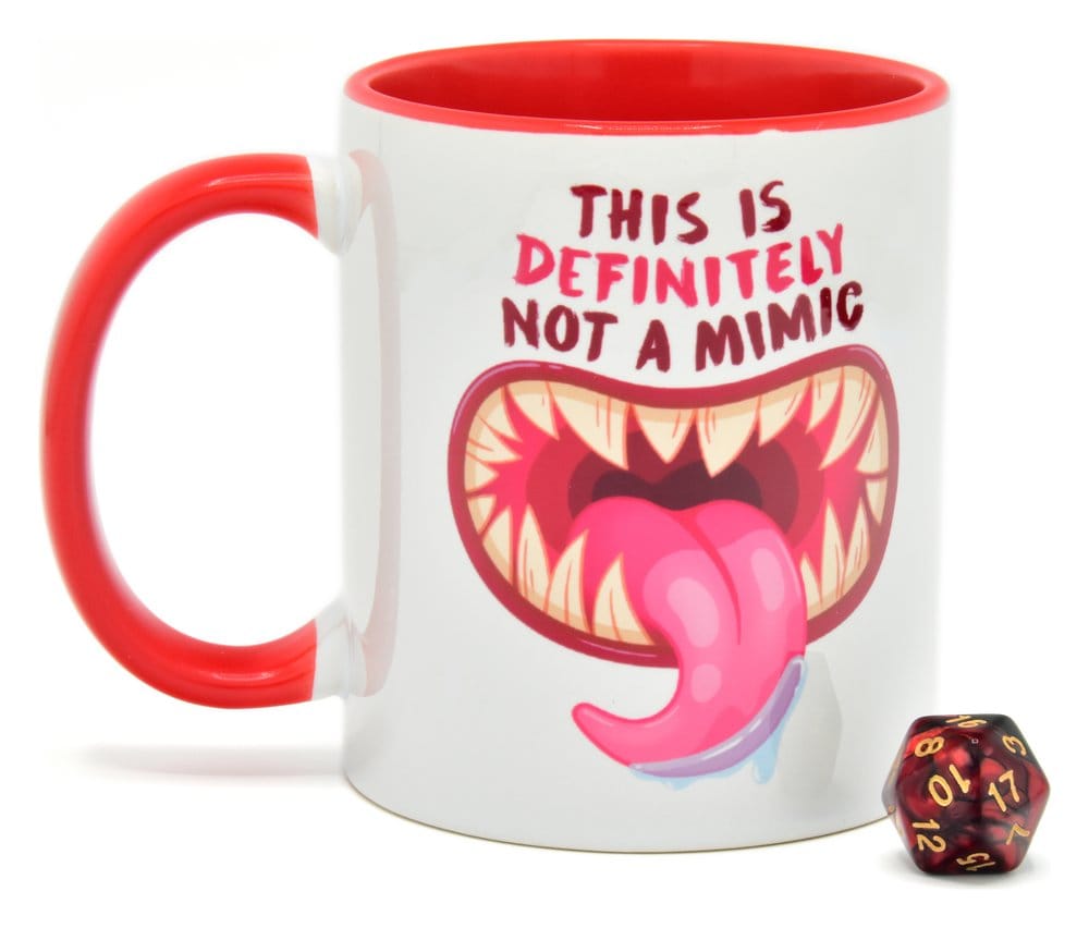 Glassstaff Gift Set Mug & Dice D20 Not a Mimic
