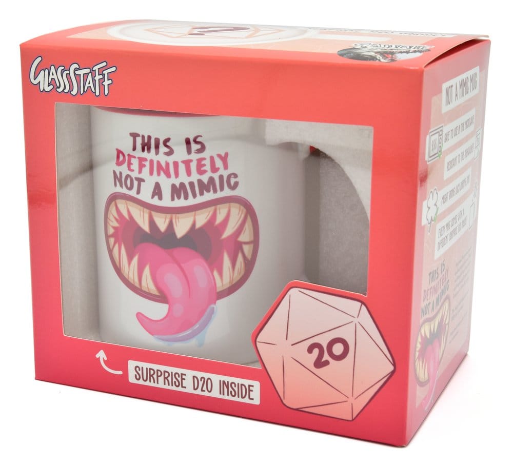 Glassstaff Gift Set Mug & Dice D20 Not a Mimic