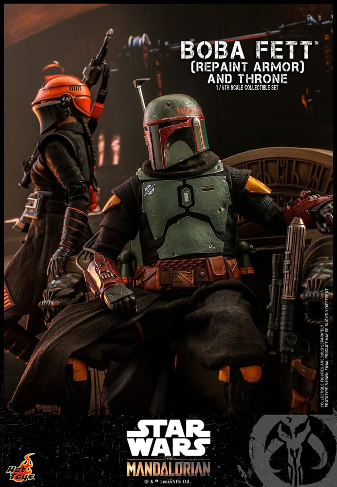 Star Wars: The Mandalorian Action Figure 1/6 Boba Fett Repaint Armor and Throne Special Edition 30 cm