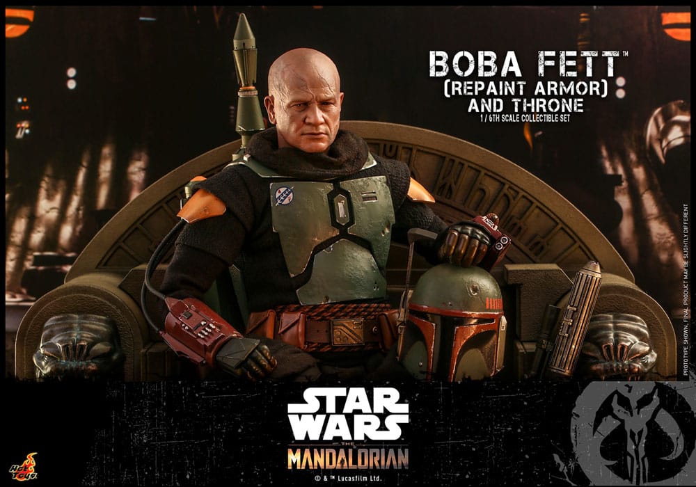 Star Wars: The Mandalorian Action Figure 1/6 Boba Fett Repaint Armor and Throne Special Edition 30 cm