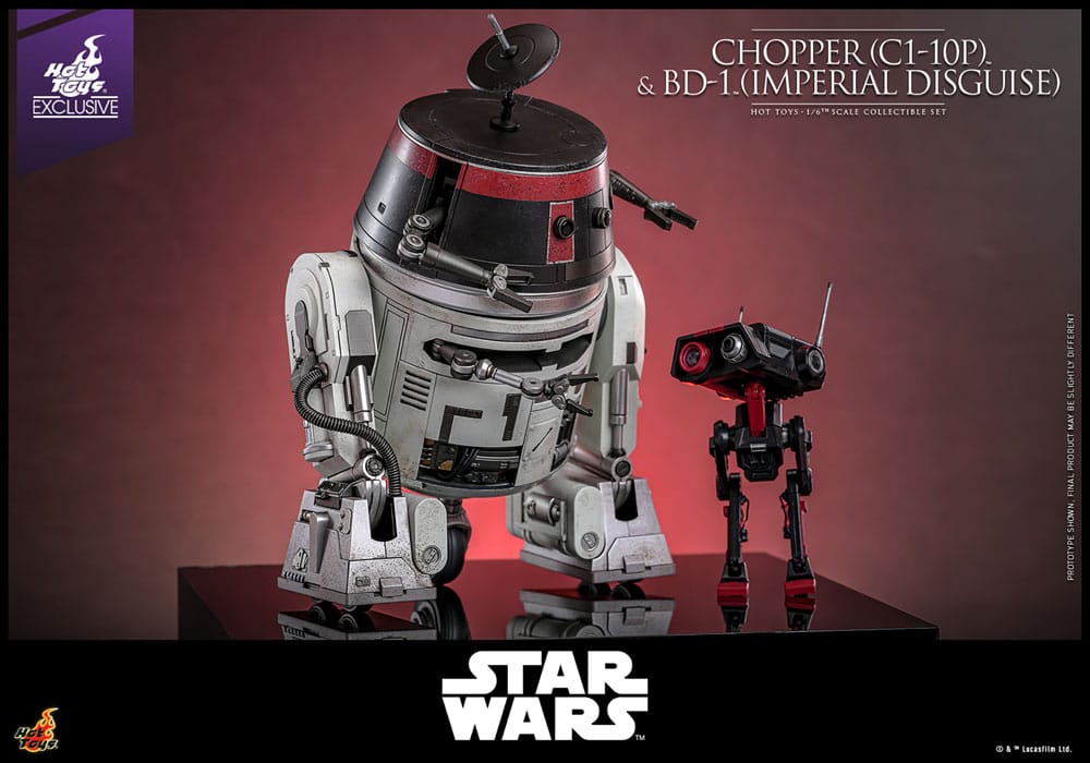 Star Wars Action Figure Set 1/6 Chopper (C1-10P™) & BD-1™ (Imperial Disguise) 18 cm & 8 cm