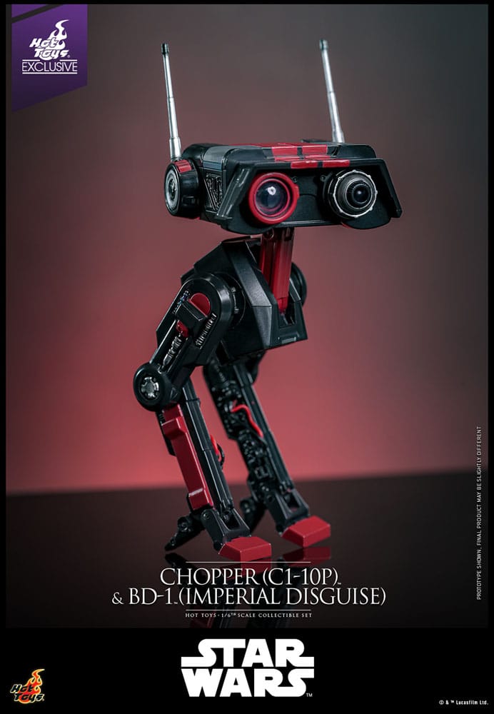 Star Wars Action Figure Set 1/6 Chopper (C1-10P™) & BD-1™ (Imperial Disguise) 18 cm & 8 cm