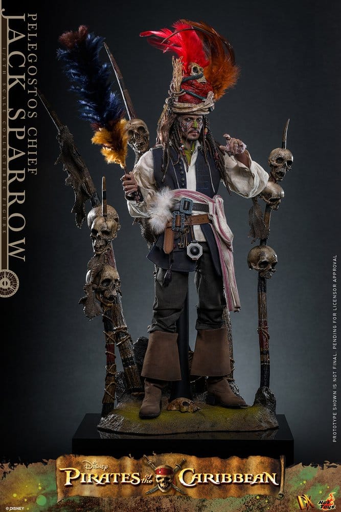 Pirates of the Caribbean: Dead Man's Chest Action DX Figure 1/6 Pelegostos Chief Jack Sparrow 30 cm
