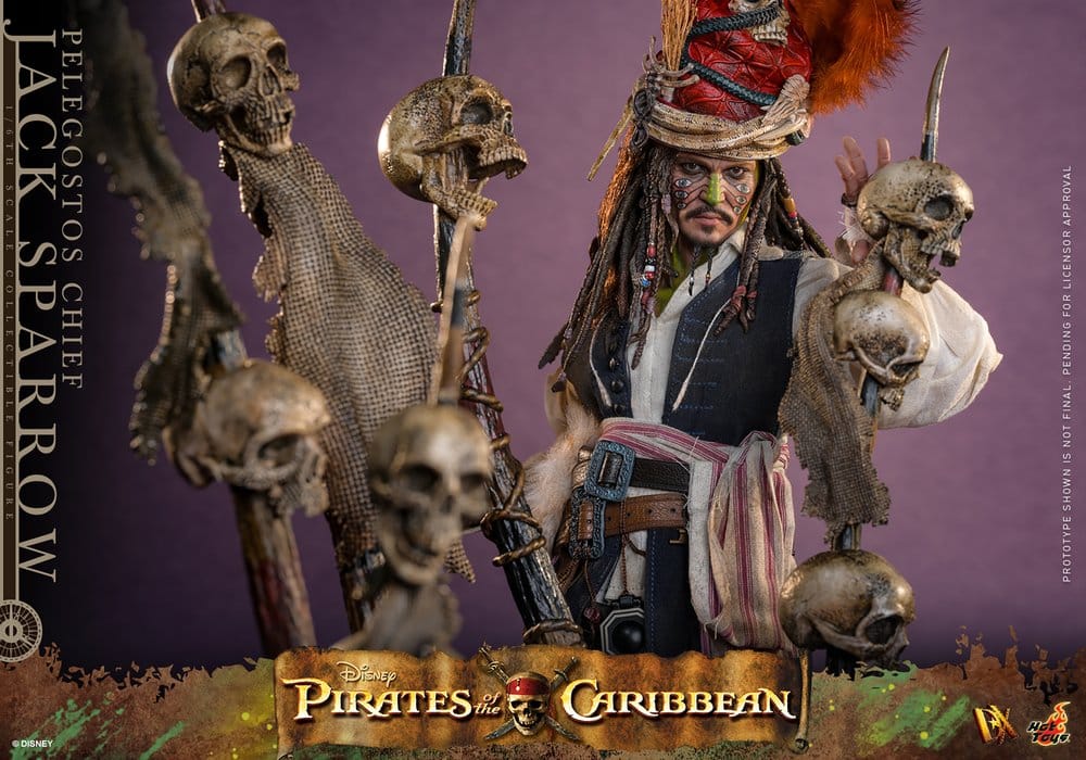 Pirates of the Caribbean: Dead Man's Chest Action DX Figure 1/6 Pelegostos Chief Jack Sparrow 30 cm