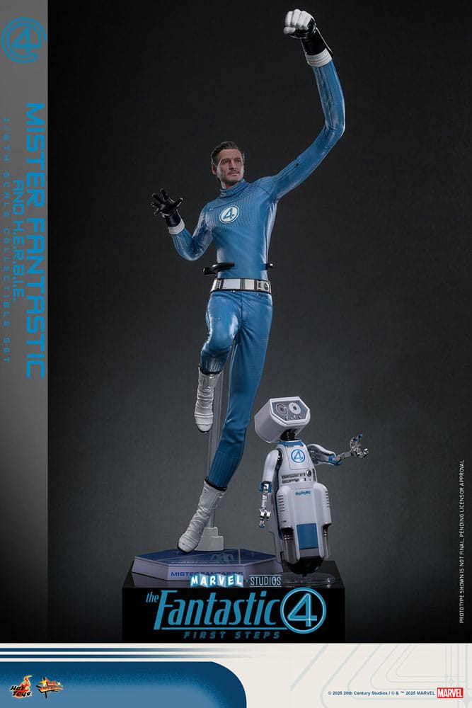 The Fantastic Four: First Steps Movie Masterpiece Action Figure 2-Pack 1/6 Mister Fantastic & H.E.R.B.I.E. 30 cm