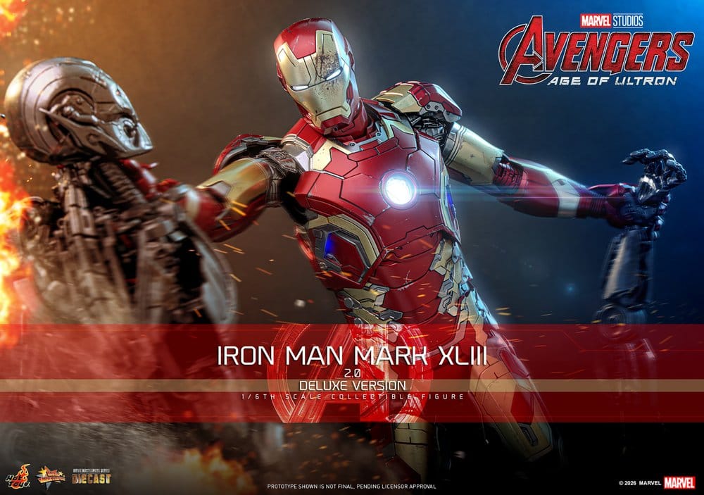 Avengers: Age of Ultron Movie Masterpiece Diecast Action Figure 1/6 Iron Man Mark XLIII (2.0) (Deluxe Version) 32 cm
