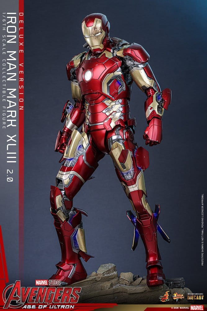 Avengers: Age of Ultron Movie Masterpiece Diecast Action Figure 1/6 Iron Man Mark XLIII (2.0) (Deluxe Version) 32 cm