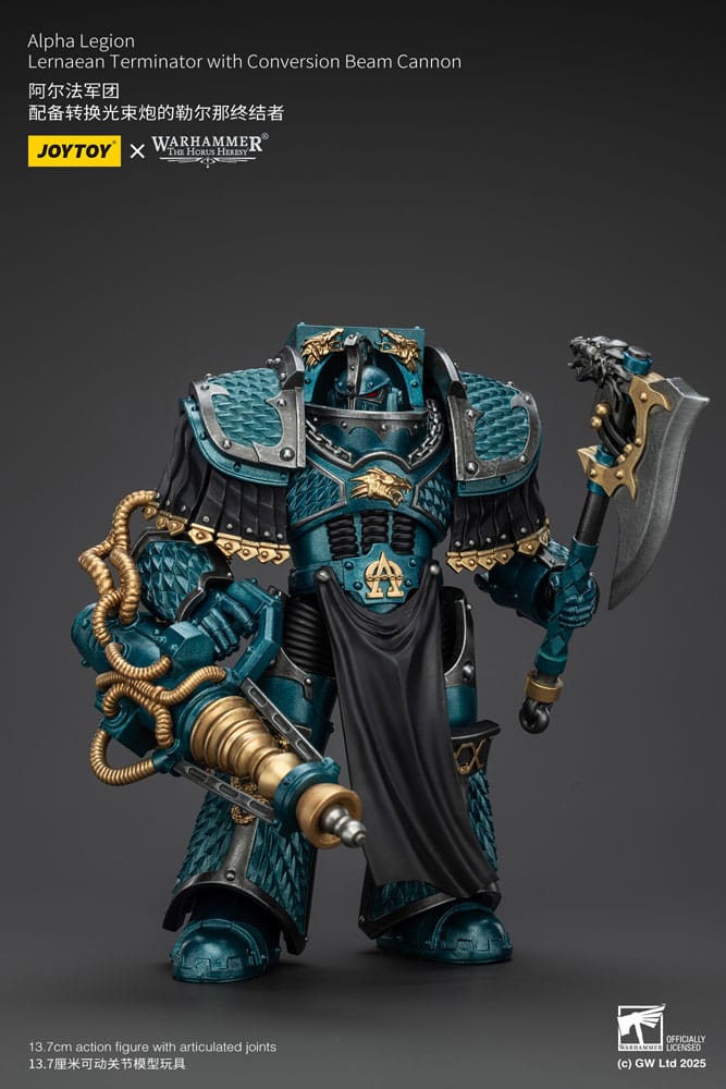Warhammer The Horus Heresy Action Figure Alpha Legion Lernaean Terminator with Conversion Beam Cannon 20 cm