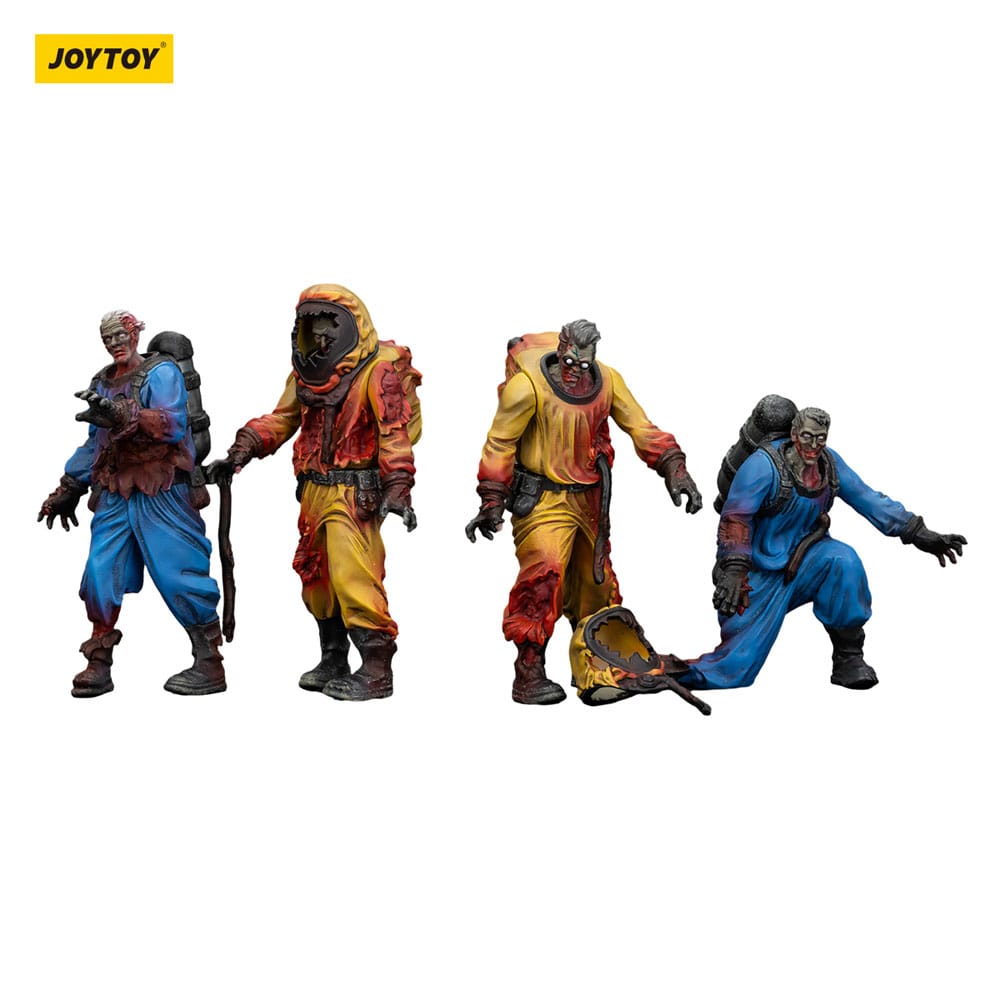 Zombie Dark Source Action Figures 4-Pack Biochemical Lab Team 8 cm