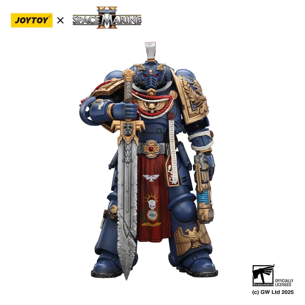 Warhammer 40,000: Space Marine 2 Action Figure Ultramarines Relic Primus Armourwith Plasma Pistol and Combat Blade 13 cm