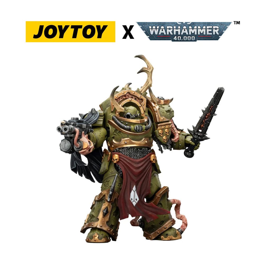 Warhammer 40,000 Action Figure Death Guard Blightlord Terminator 3 with Combi-bolter and Bubotic Blade 14 cm