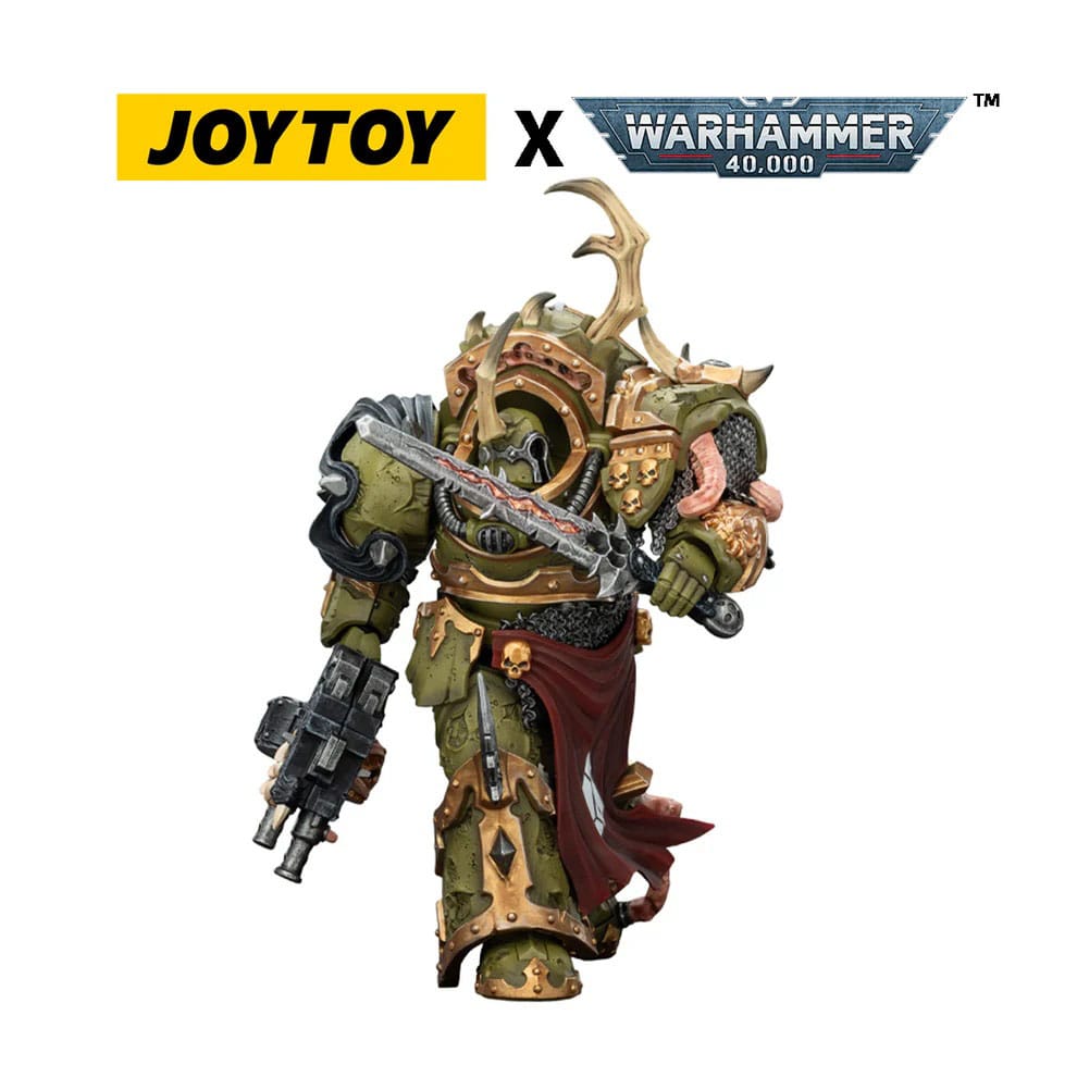 Warhammer 40,000 Action Figure Death Guard Blightlord Terminator 3 with Combi-bolter and Bubotic Blade 14 cm
