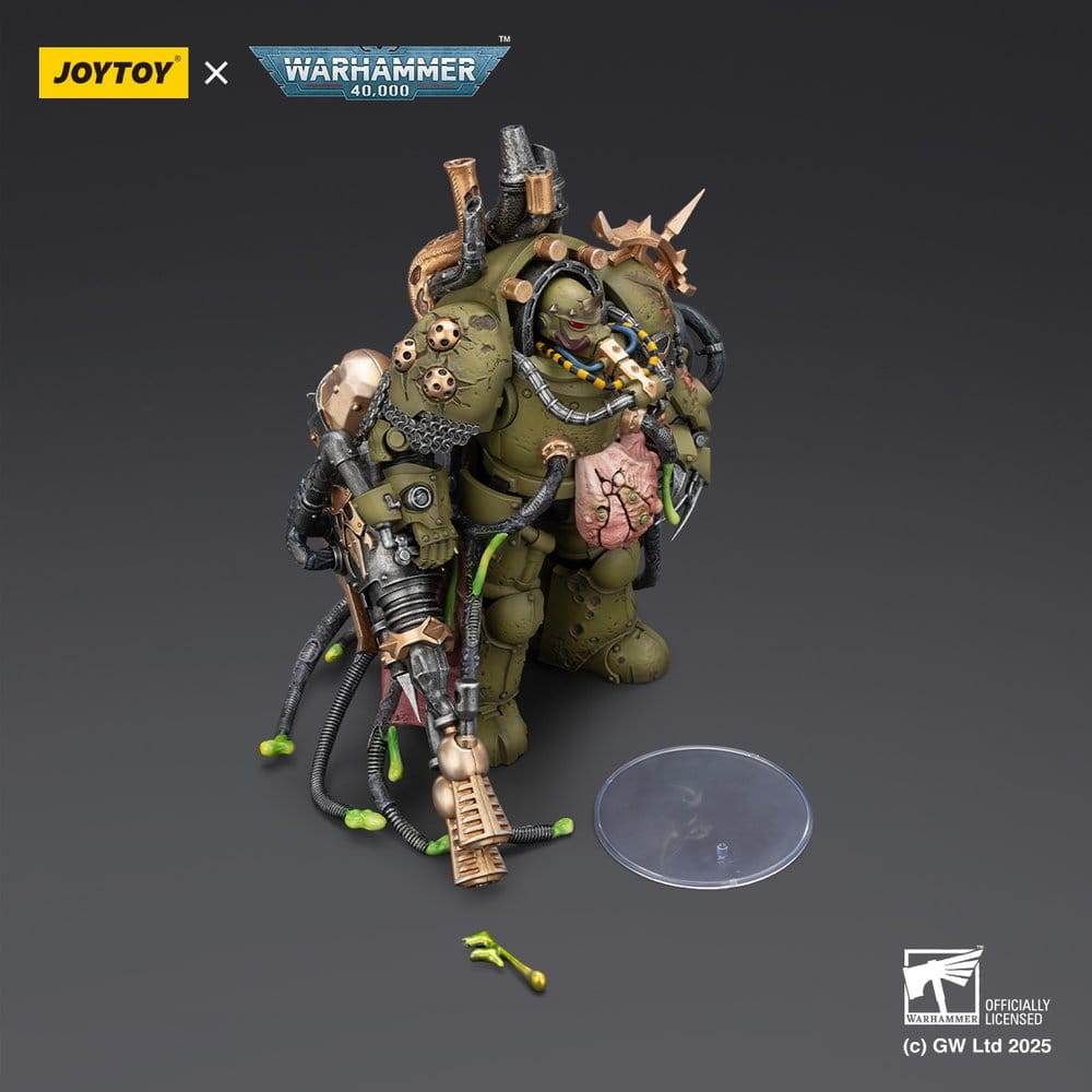 Warhammer 40,000 Action Figure Death Guard Lord of Virulence with Power Fist and Twin Plague Spewer 14 cm