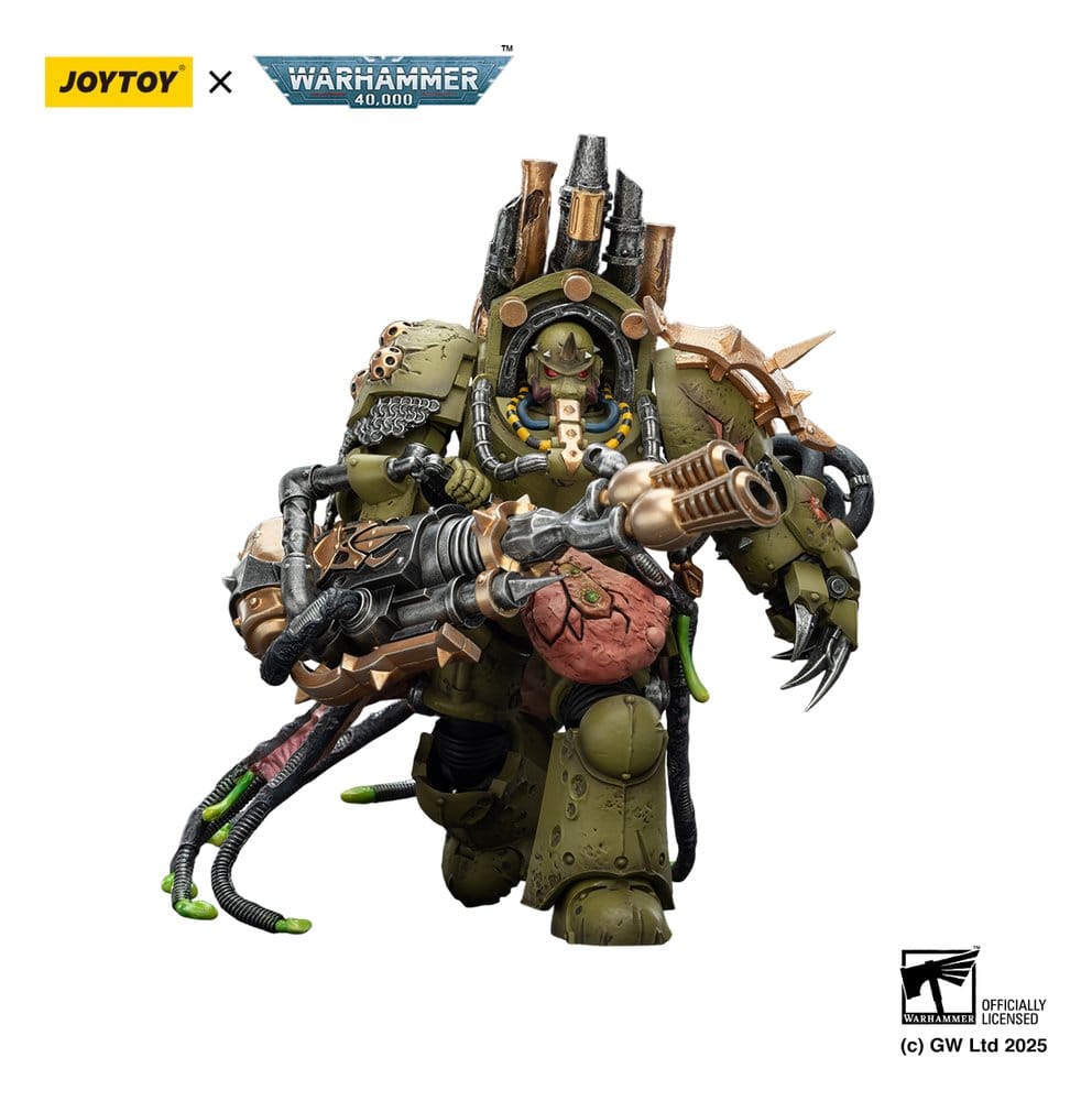 Warhammer 40,000 Action Figure Death Guard Lord of Virulence with Power Fist and Twin Plague Spewer 14 cm
