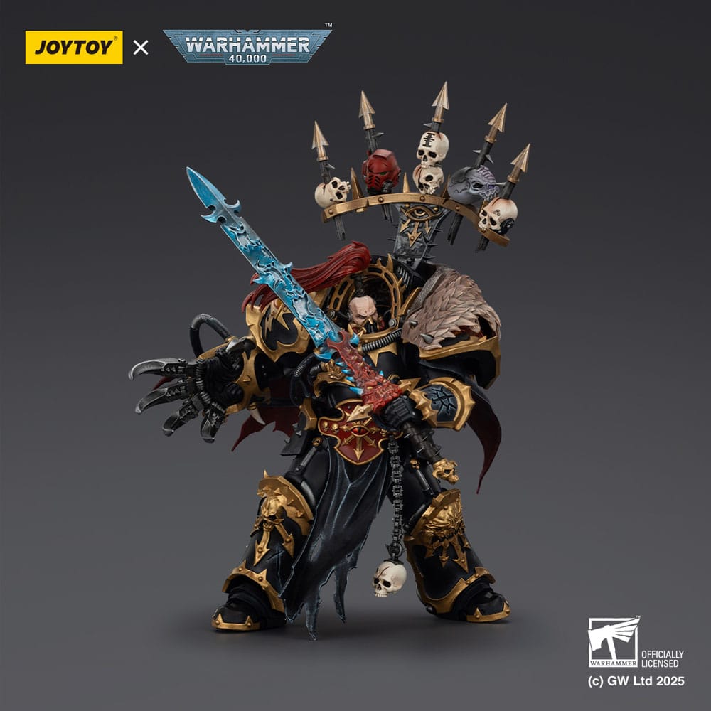 Warhammer 40,000 Action Figure Black Legion Abaddon the Despoiler with Drach'nyen and the Talo 16 cm