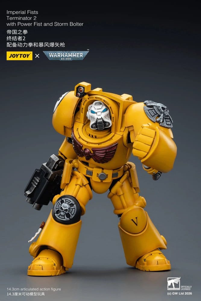 Warhammer 40,000 Action Figure Imperial Fists Terminator 2 with Power Fist and Storm Bolter 14 cm