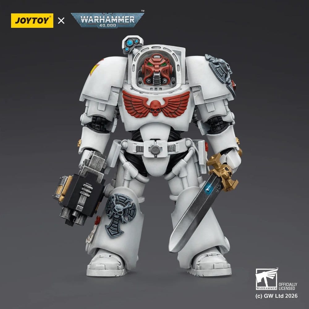 Warhammer 40,000 Action Figure White Scars Terminator 1 with Power Sword and Storm Bolter 14 cm