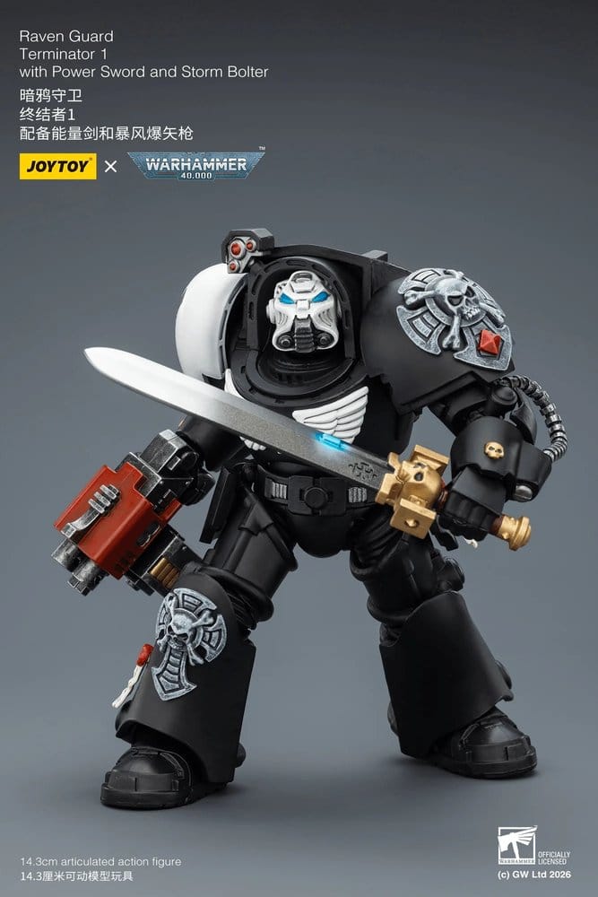 Warhammer 40,000 Action Figure Raven Guard Terminator 1 with Power Sword and Storm Bolter 14 cm