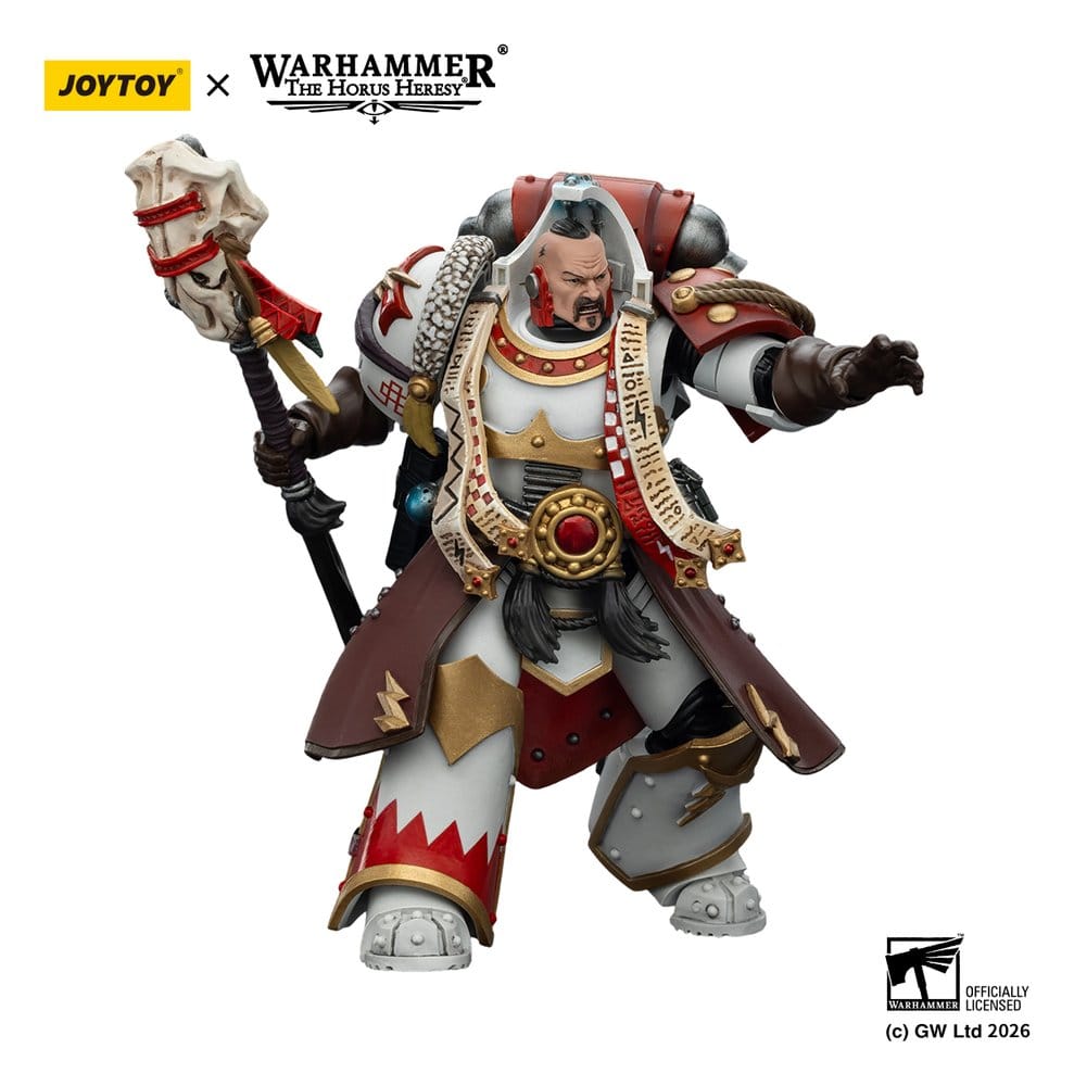 Warhammer 40,000 Action Figure White Scars Stormseer Consulwith Force Staff and Bolt Pistol 12 cm