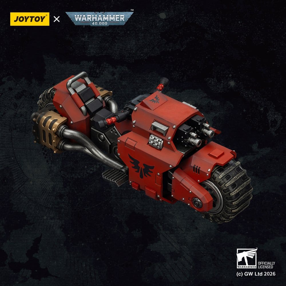 Warhammer 40,000 Raider-pattern Combat Bike Blood Angels with twin-linked bolt rifles 22 cm