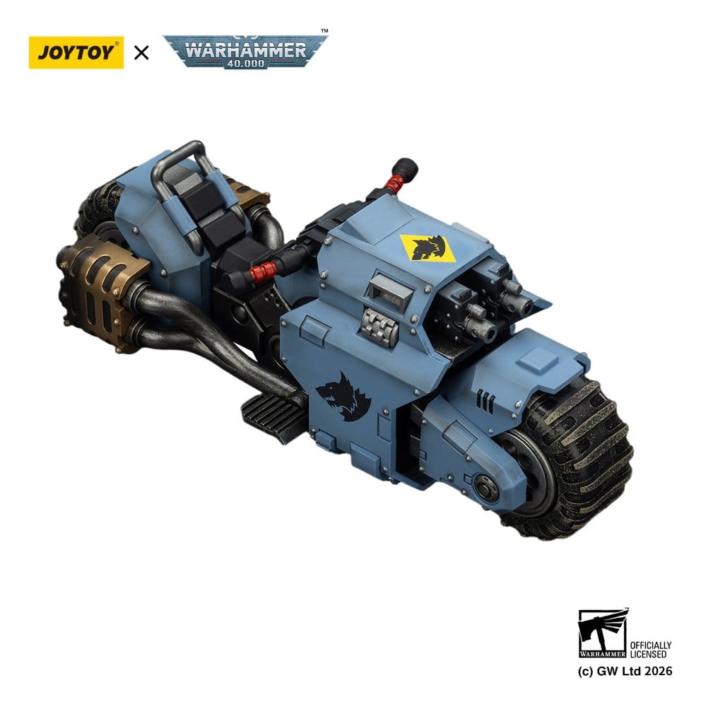 Warhammer 40,000 Raider-pattern Combat Bike Space Wolves with twin-linked bolt rifles 22 cm