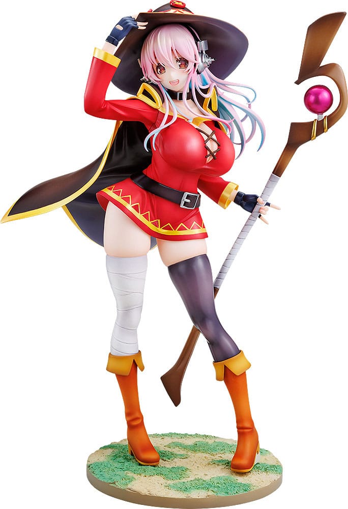 Super Sonico x Konosuba PVC Statue 1/7 Super Sonico Megumin collaboration Ver. 25 cm