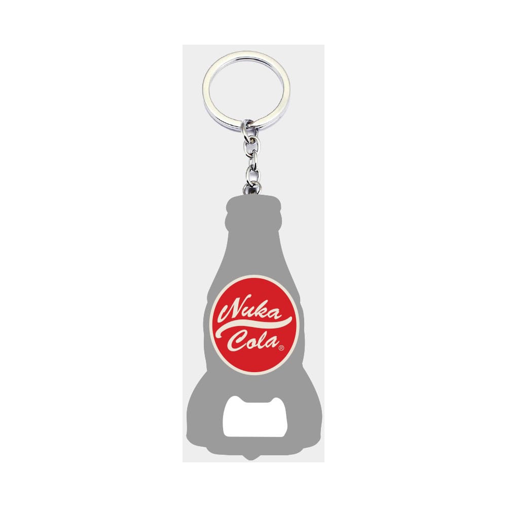Fallout Keychain with Bottle Opener Nuka Cola Logo