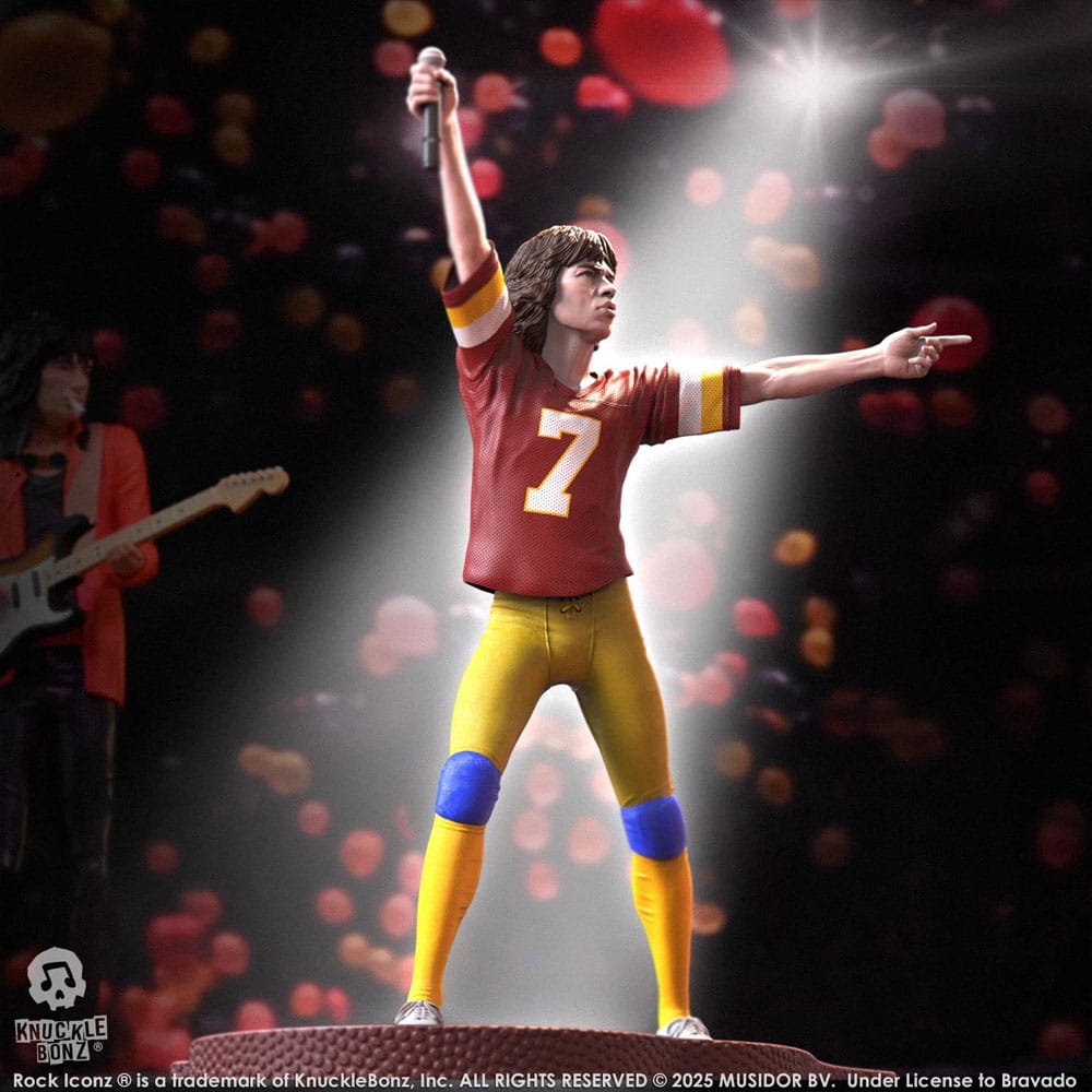 Rolling Stones Rock Iconz Statue Mick Jagger US Tour 1981 (Burgundy Jersey) 22 cm