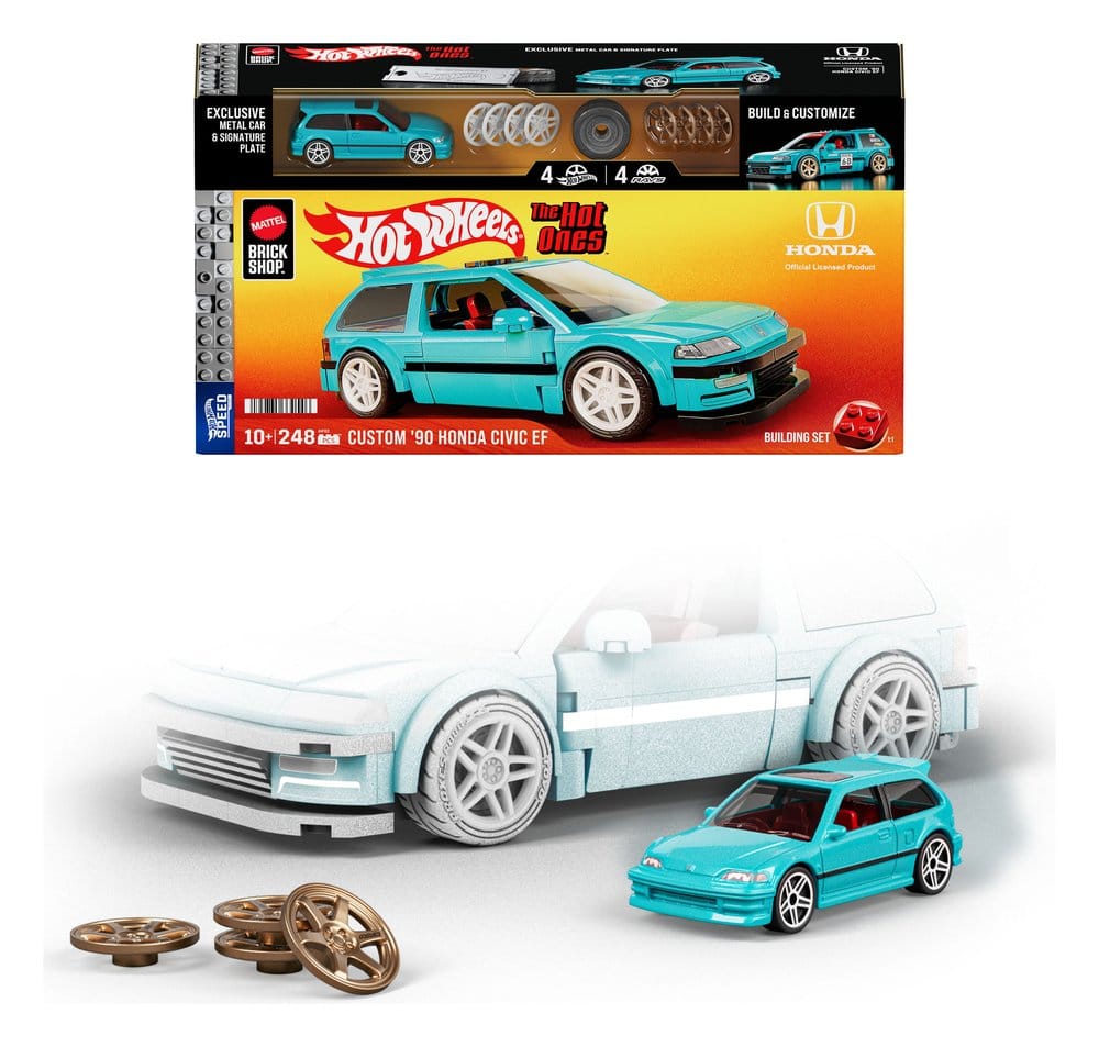 Hot Wheels Speed Series Mattel Brick Shop Building Set 1/32 Custom ’90 Honda Civic EF