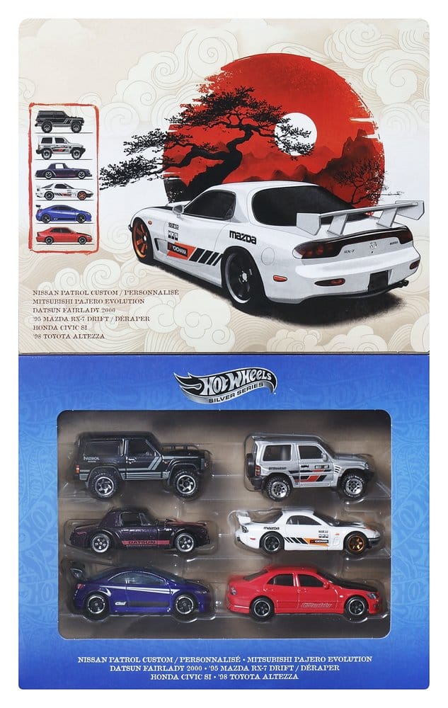Hot Wheels Silver Series Die-Cast Vehicle 6-Pack 1/64 Streets of Japan