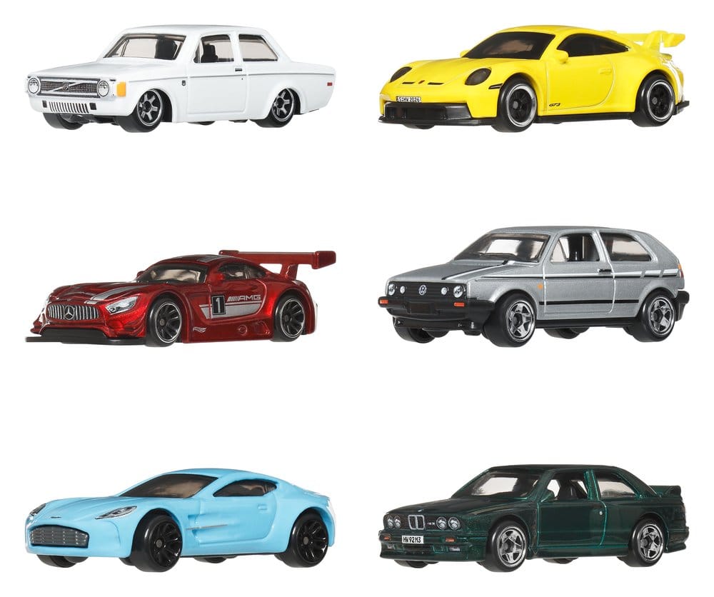 Hot Wheels Silver Series Die-Cast Vehicle 6-Pack 1/64 Euro Style