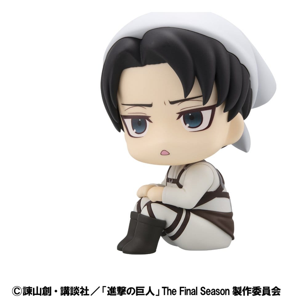 Attack on Titan Look Up PVC Statues Levi Cleaning up Ver. & Mikasa Ackerman (with gift) 11 cm
