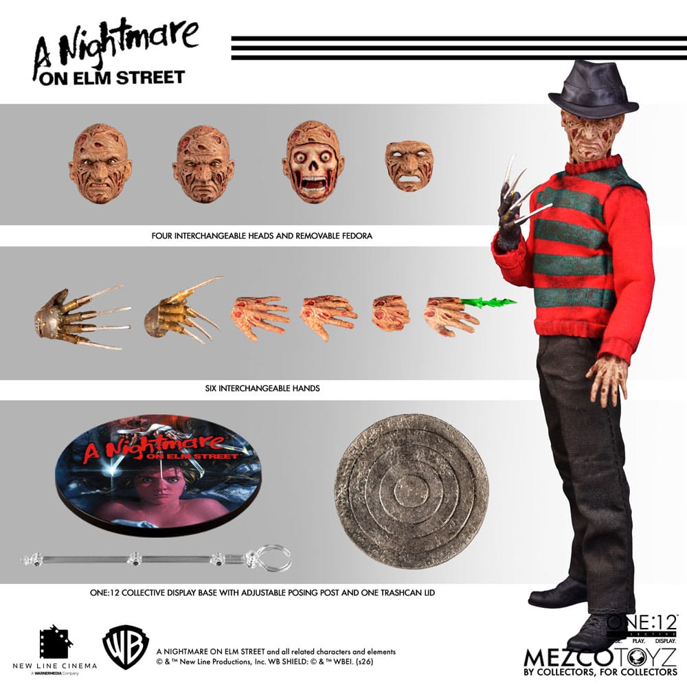 Nightmare On Elm Street Action Figure 1/12 Freddy Krueger 17 cm