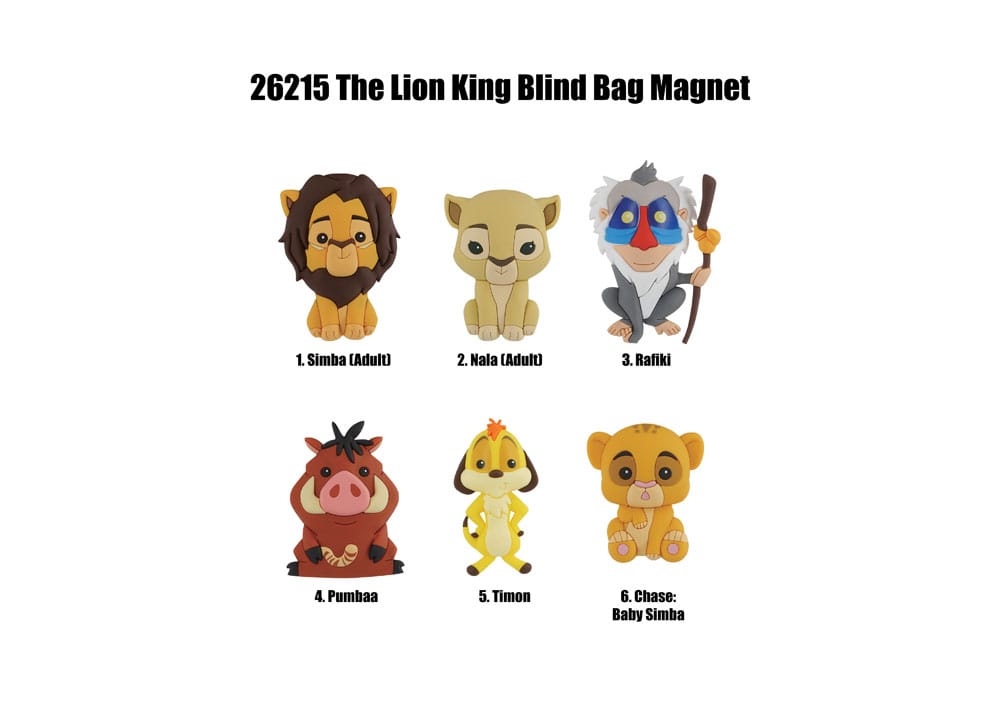The Lion King Magnets blind pack Series 1 Display (12)