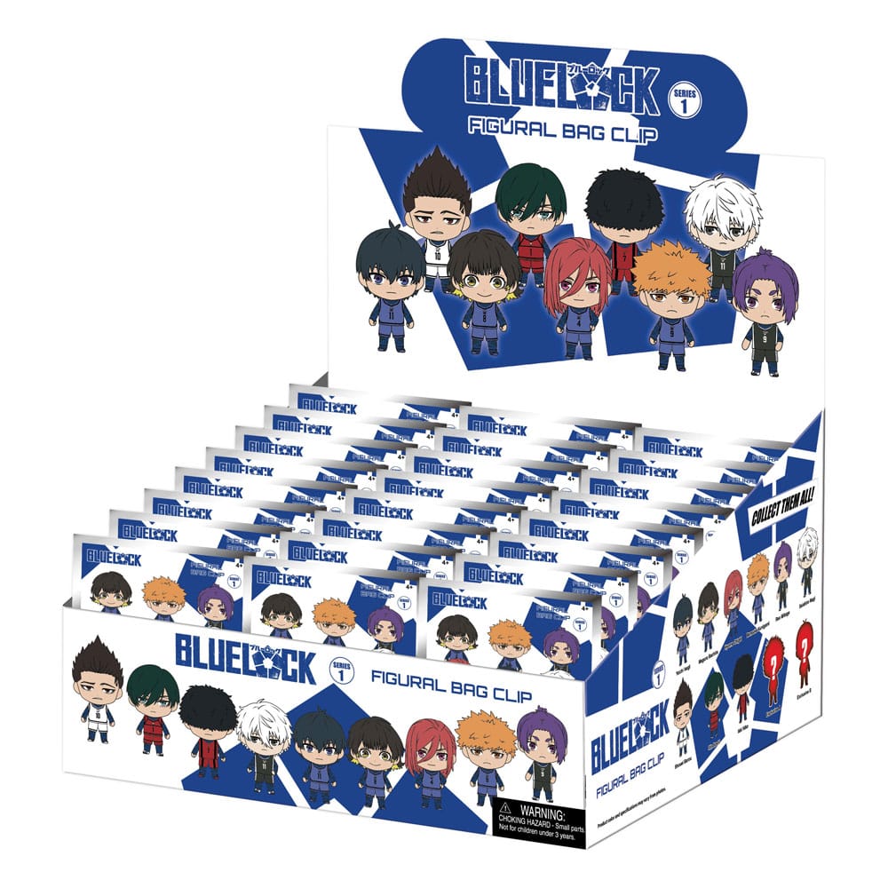 Blue Lock 3D PVC Bag Clips Series 1 Display (24)