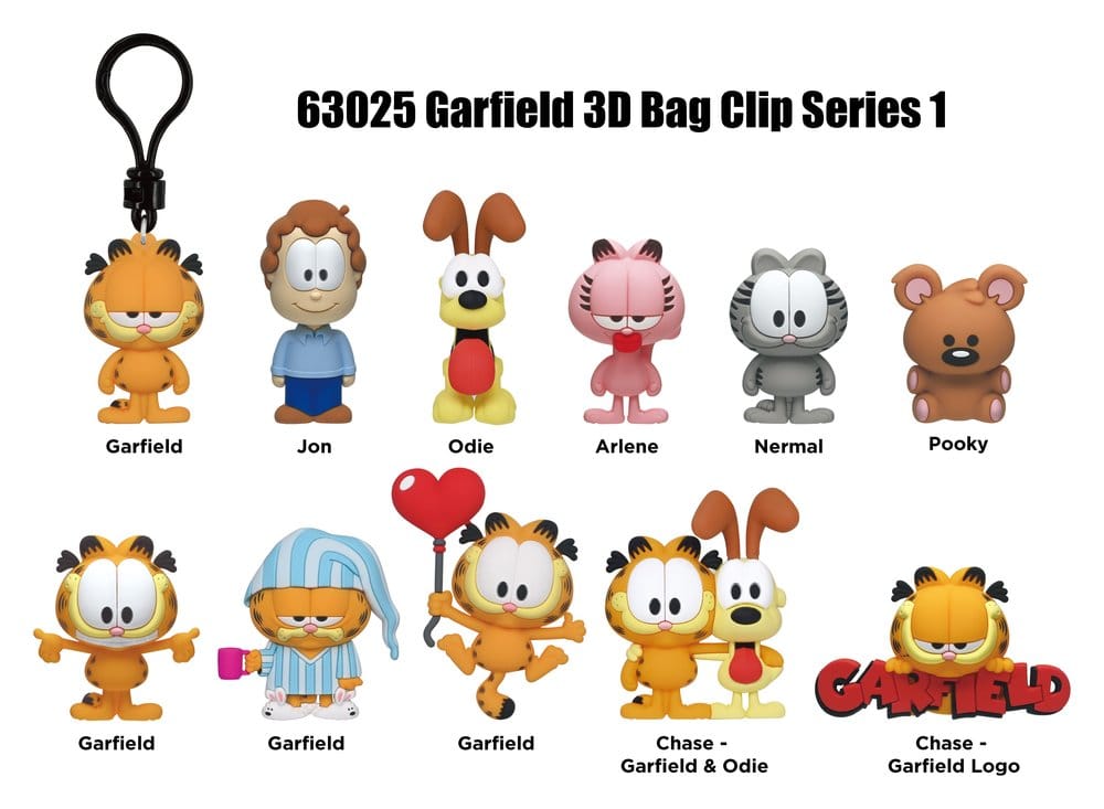 Garfield 3D Foam Bag Clips Serie 1 Display (24)