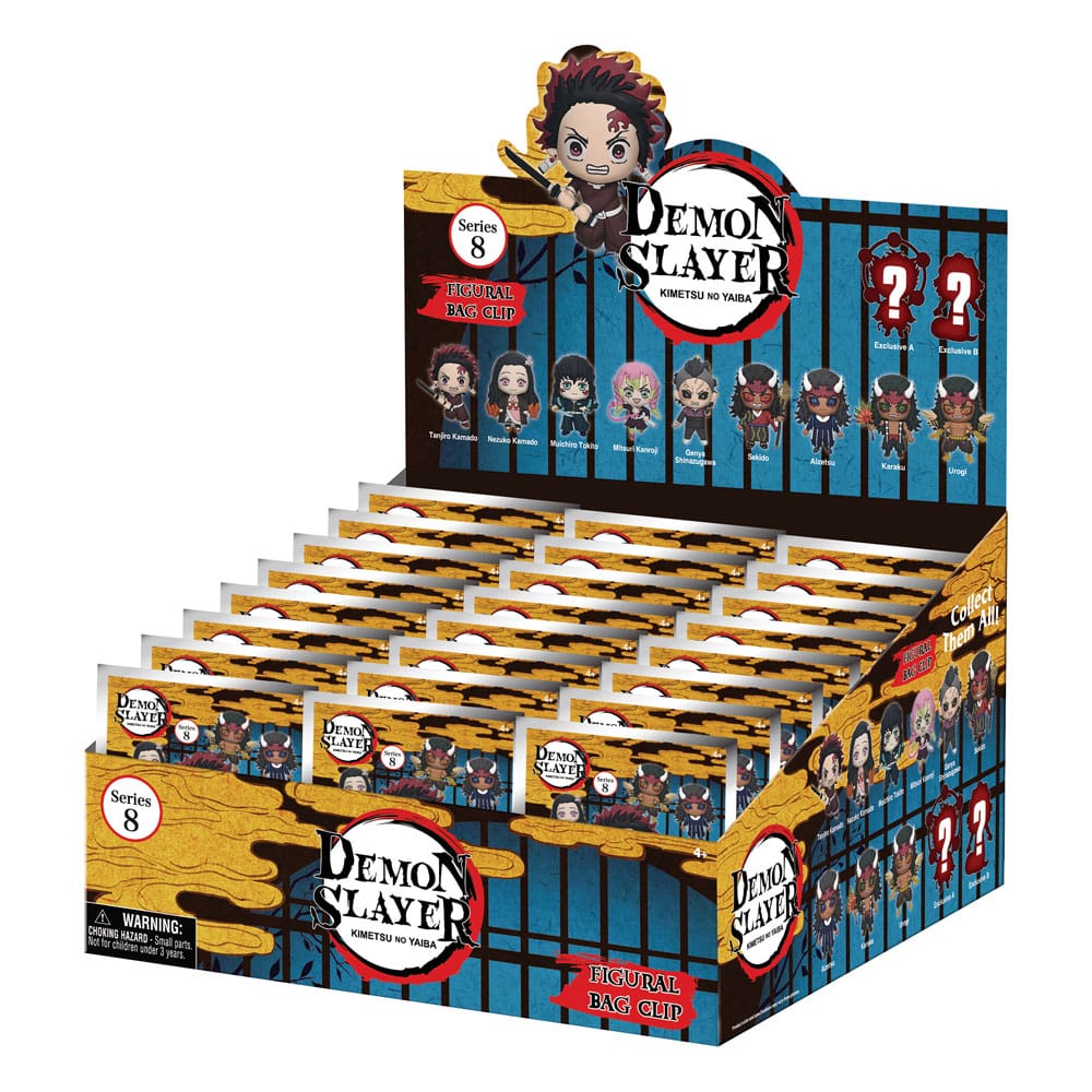 Demon Slayer Season 3 3D Foam Bag Clips Series 8 Display (24)