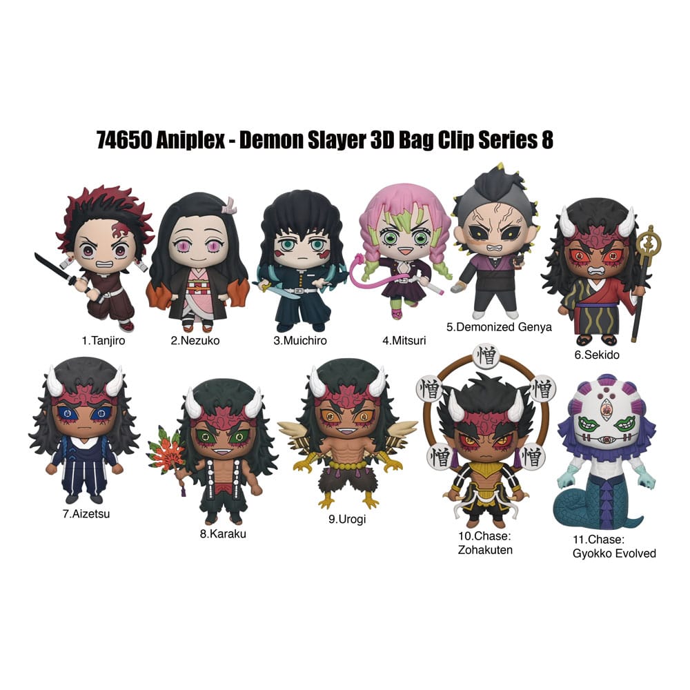 Demon Slayer Season 3 3D Foam Bag Clips Series 8 Display (24)