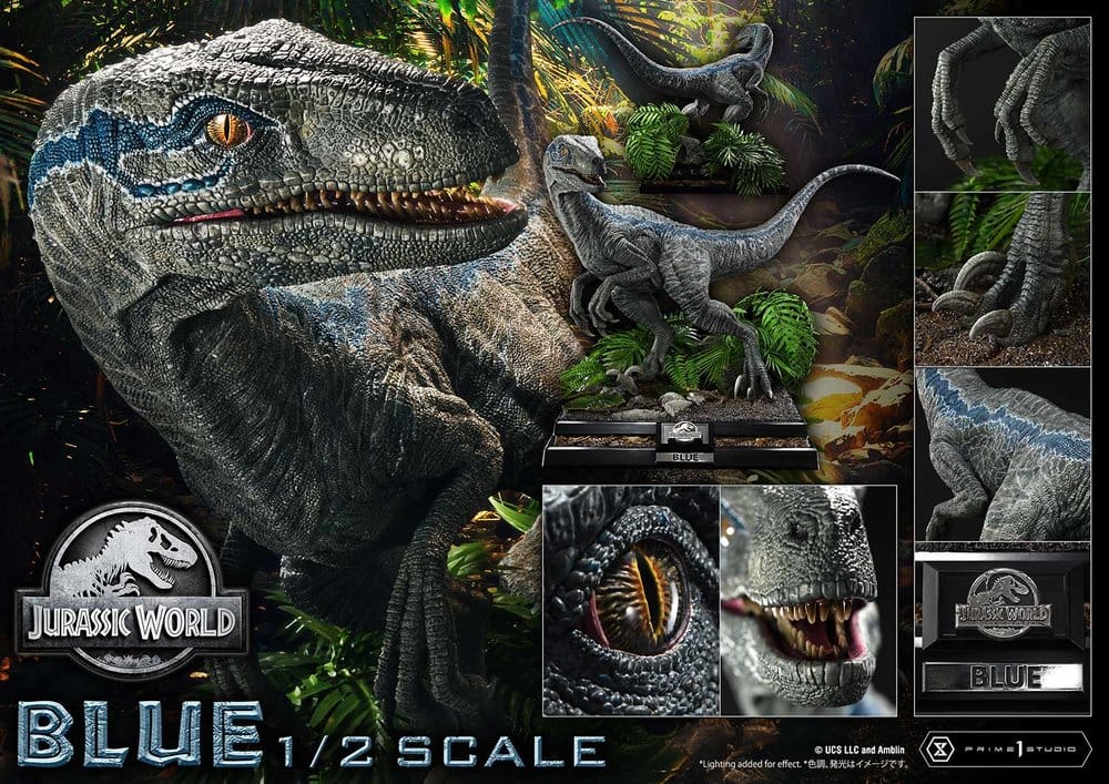 Jurassic World: Fallen Kingdom (Film) Legacy Museum Collection Statue 1/2 Blue 88 cm