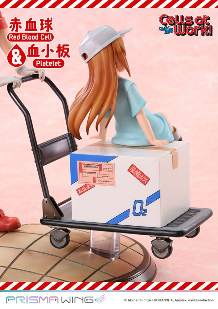 Cells at Work Prisma Wing PVC Statue Red Blood Cell & Platelet 26 cm