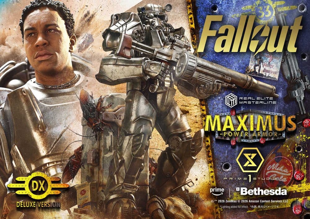 Fallout Real Elite Masterline Statue 1/4 Maximus Power Armor DX Bonus Version 67 cm